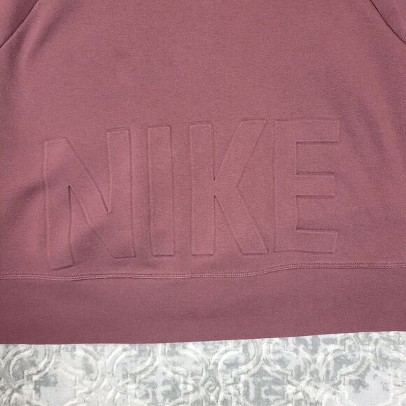 Nike Top Womens 2X Burgundy Plus Dry Versa Cropped Training Pullover Sweatshirt - Picture 2 of 10
